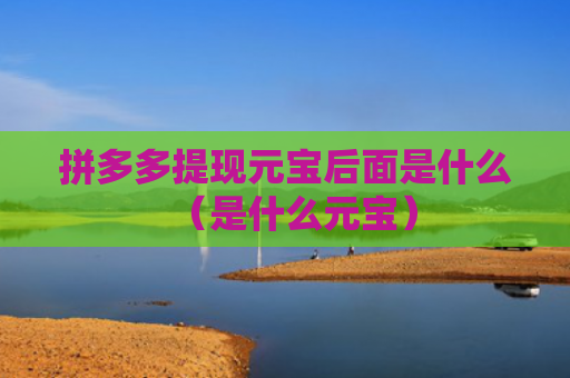 拼多多提现元宝后面是什么（是什么元宝）