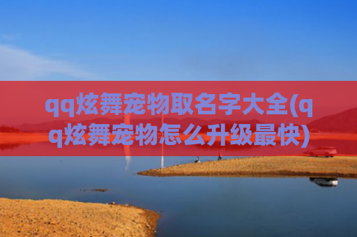 qq炫舞宠物取名字大全(qq炫舞宠物怎么升级最快)