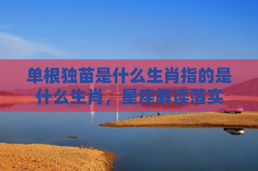 单根独苗是什么生肖指的是什么生肖，星座解读落实