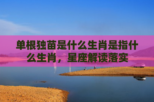单根独苗是什么生肖是指什么生肖，星座解读落实