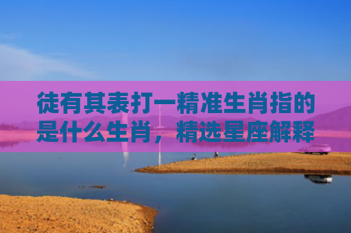 徒有其表打一精准生肖指的是什么生肖，精选星座解释