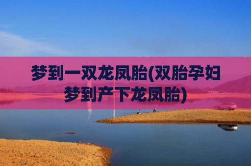 梦到一双龙凤胎(双胎孕妇梦到产下龙凤胎) 梦到一双龙凤胎(双胎孕妇梦到产下龙凤胎)