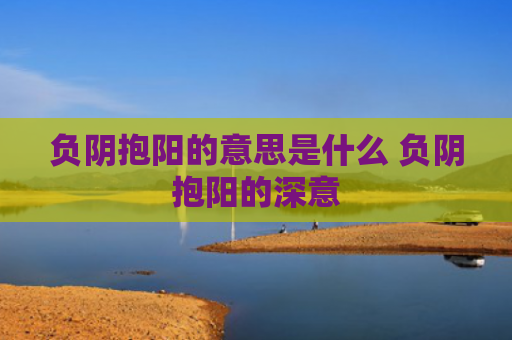 负阴抱阳的意思是什么 负阴抱阳的深意